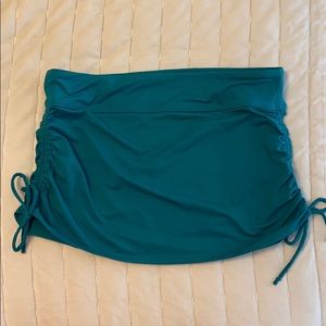 Athleta Teal Side Tie Swim Skirt Coverup Small